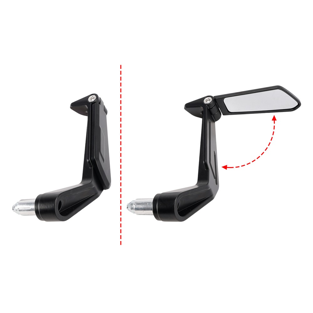7/8" HANDLEBAR END LEVER GUARD WITH FOLDABLE MIRRORS FOR MOTORCYCLE SCOOTER
