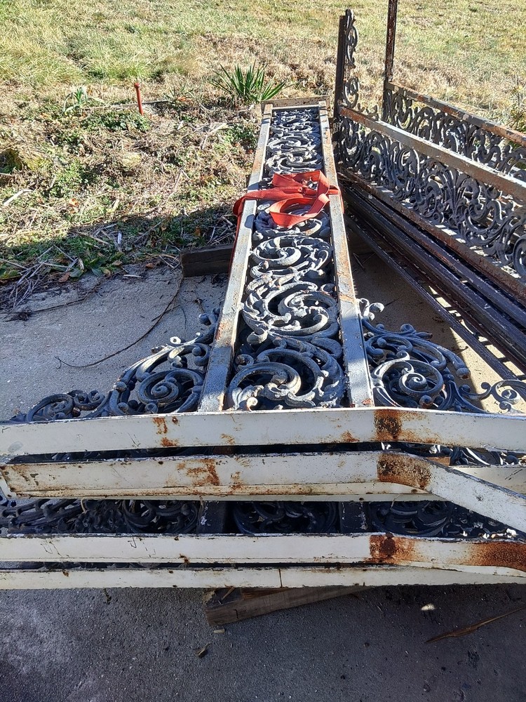 Antique cast iron railing and posts