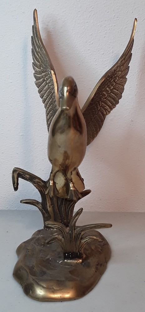 Brass , Goose , Taking Flight , 10 In.