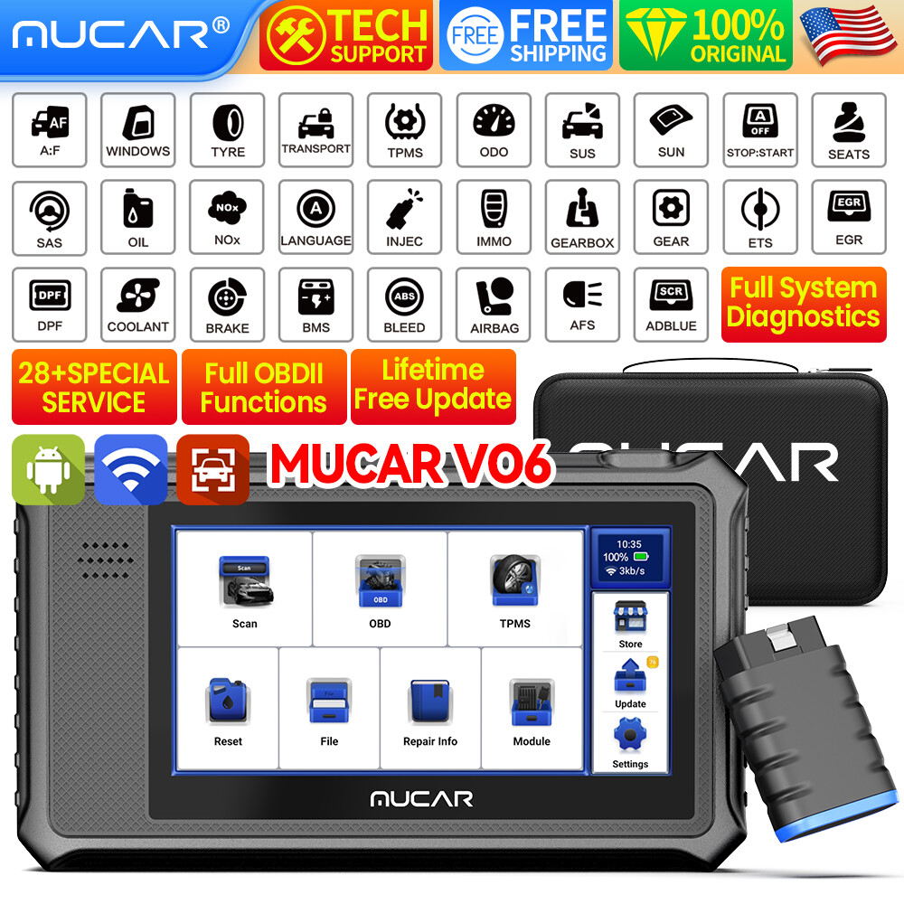 2026 MUCAR VO6 Professional Car Diagnostic Tool PRO Auto Scanner ALL System