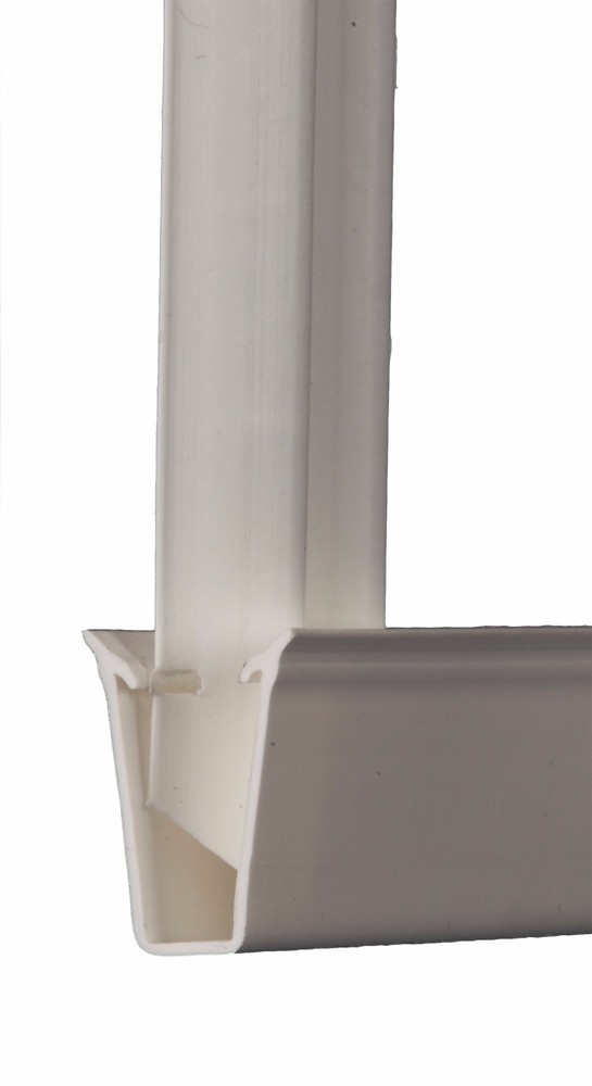 White Chain Link Privacy Slat Bottom Track Viper Lock™ Channel