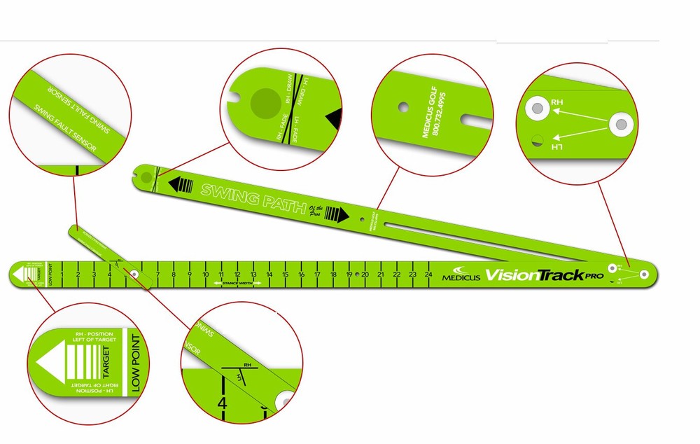 Swing Training Aids Medicus Golf trainer  Alignment VisionTrack Green
