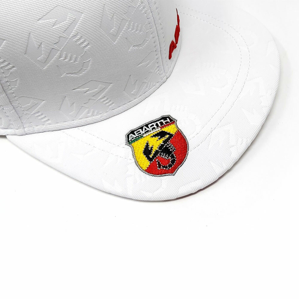 Abarth Hat White Flat Visor