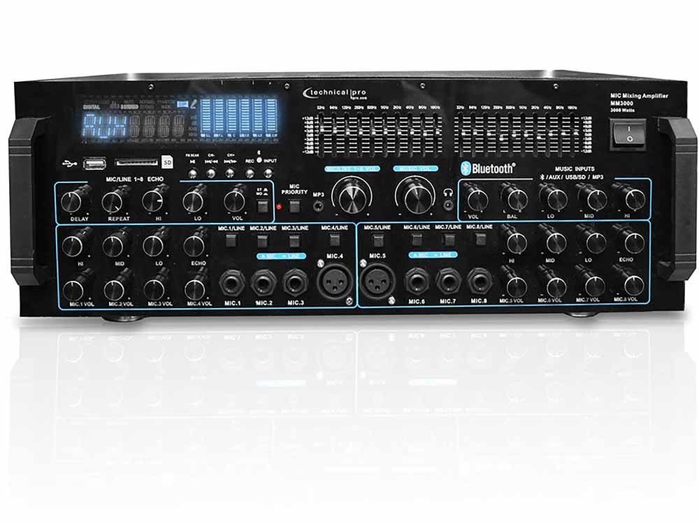 Technical Pro MM3000BT Mic Mixing Amplifier w/ USB/SD Bluetooth no original box