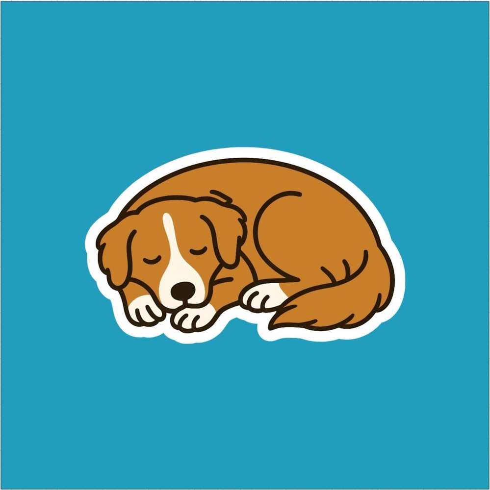 Nova Scotia Duck Tolling Retriever Sleeping Sticker