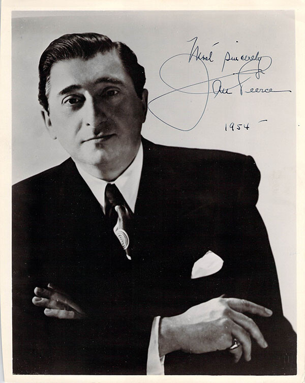 Peerce, Jan - Signed Photograph 1954