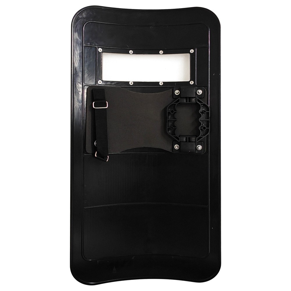 PC Black Anti-riot Shield Security Protection Self Guard Hand-Held Rectangle