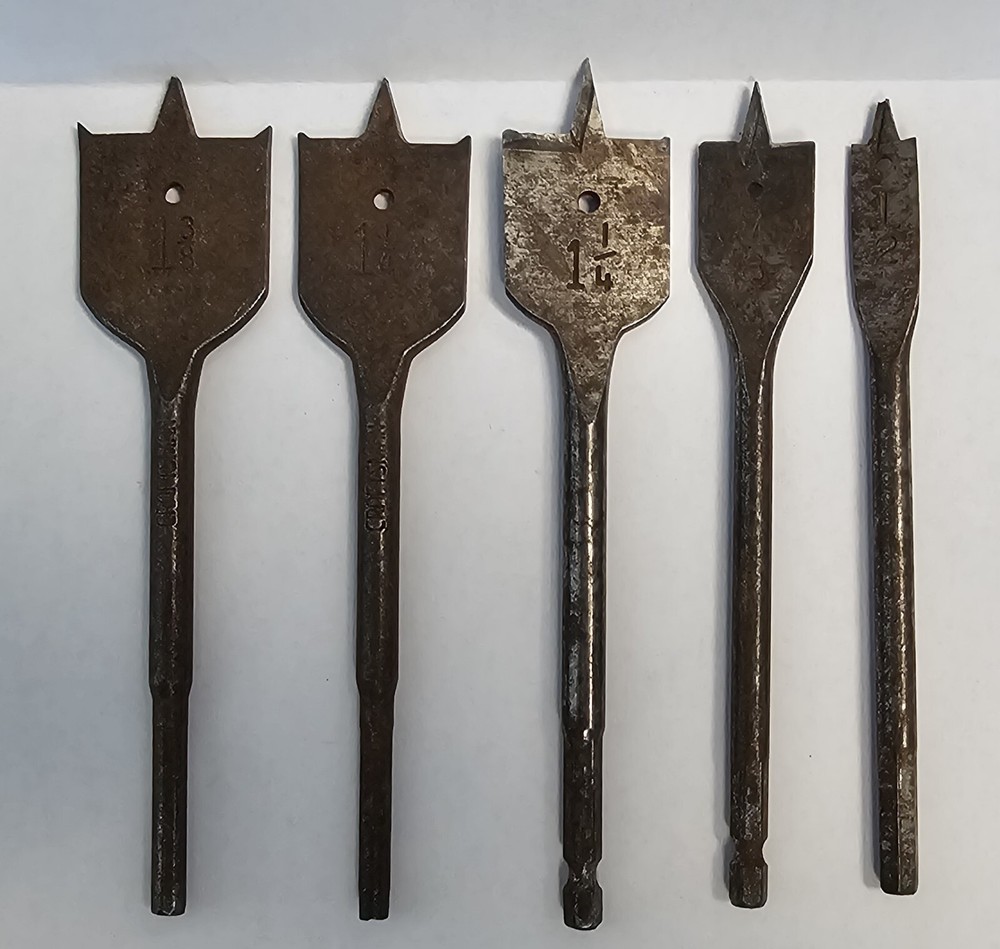 Vintage Mixed Lot Spade Bits Including Craftsman Steampunk Art