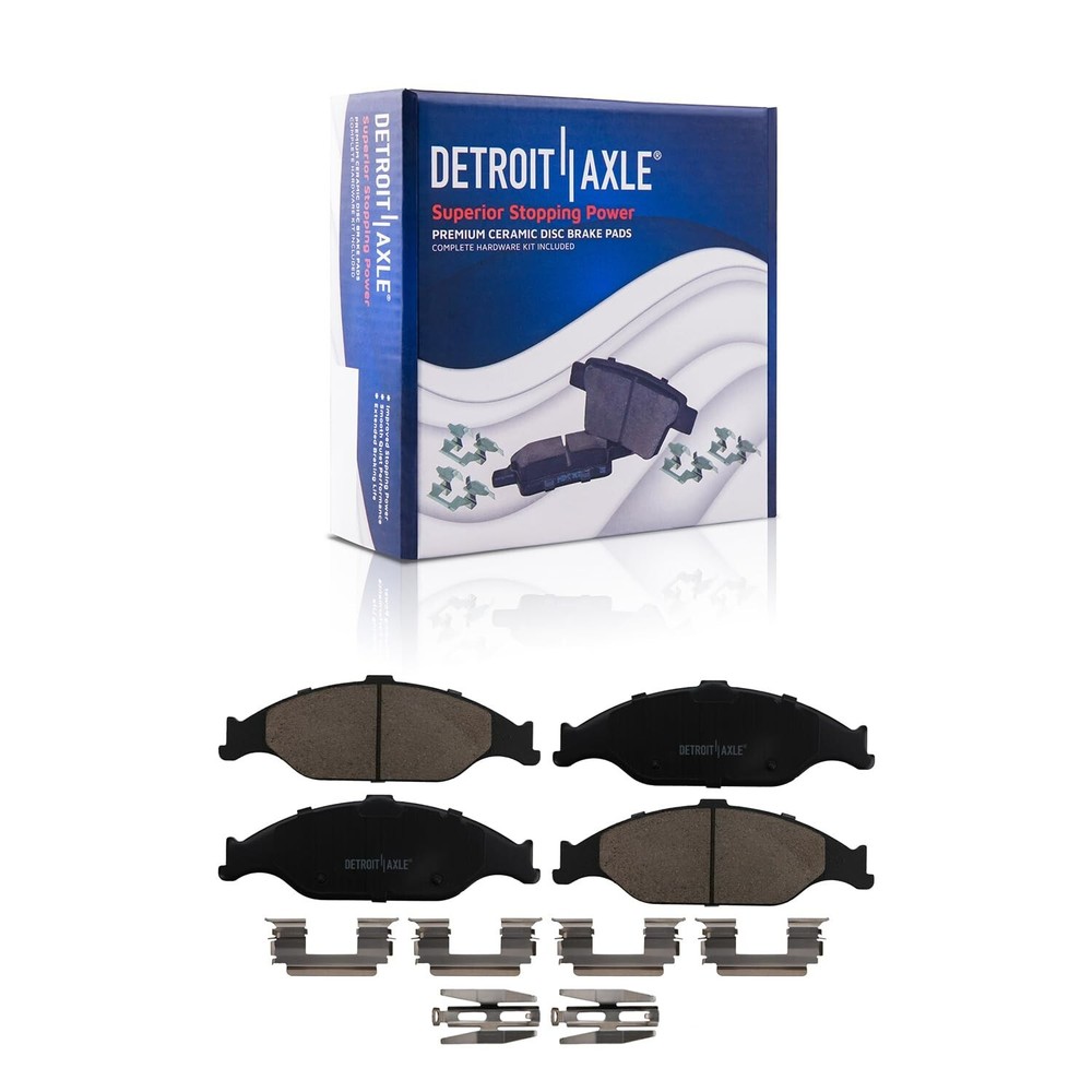 Front & Rear Ceramic Pads for 1999 2000 2001 2002 2003 2004 Ford Mustang Base GT