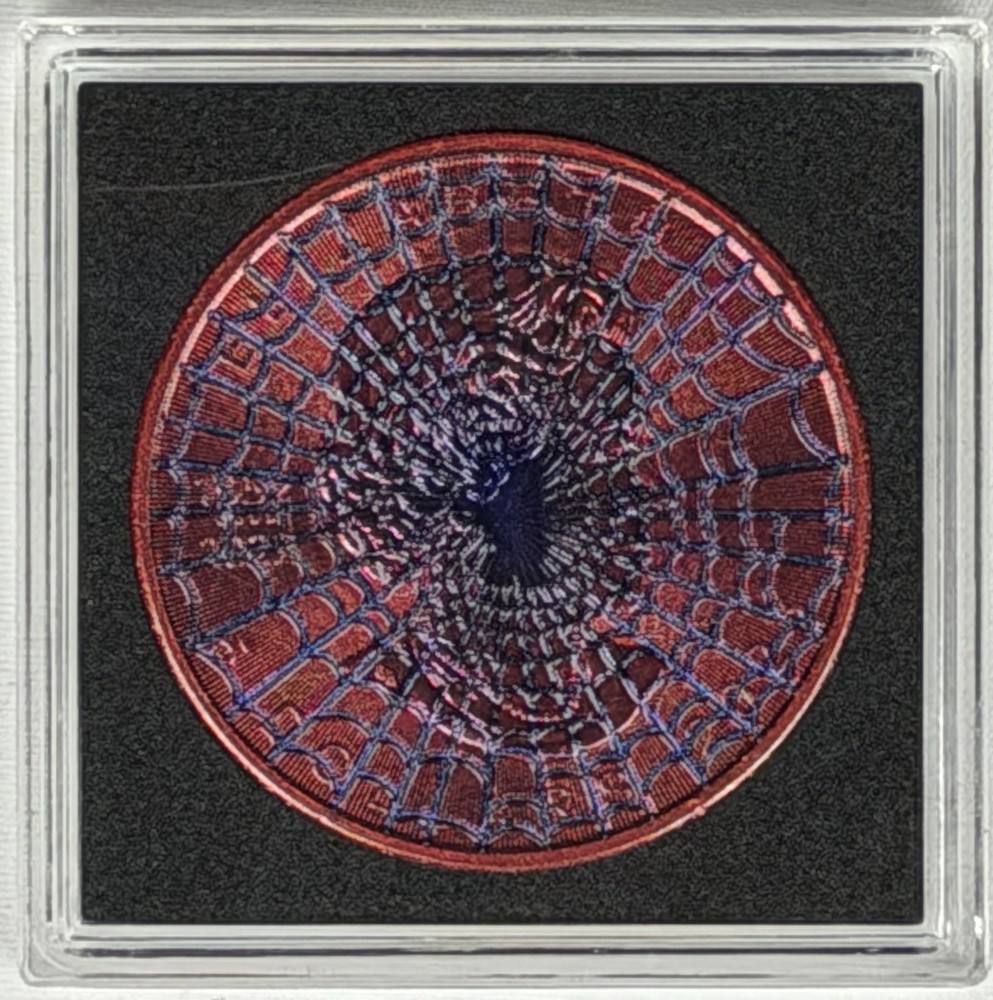 2023 Canada Maple Leaf Colorized "Spiderweb" 1 oz .9999 Silver Coin