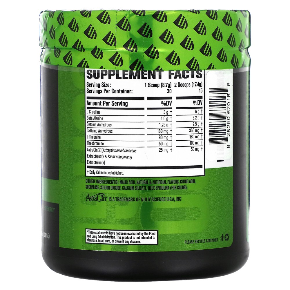 Nitro Surge, Pre-Workout, Blue Raspberry, 9.21 oz (261 g)