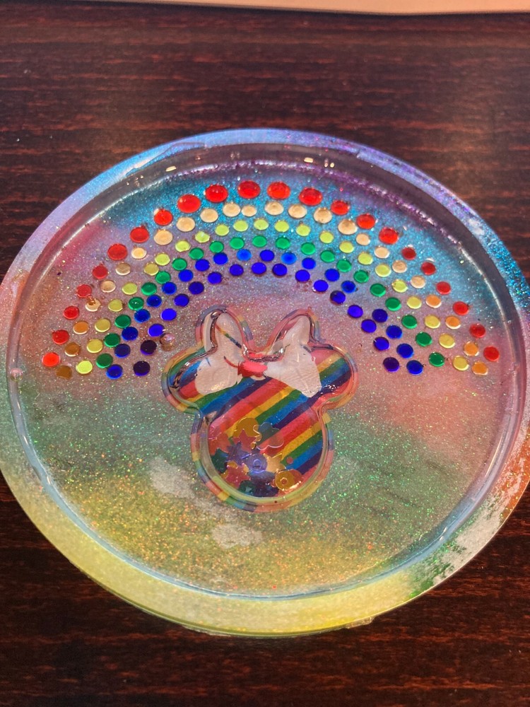 Rainbow/Minnie Mouse Coaster