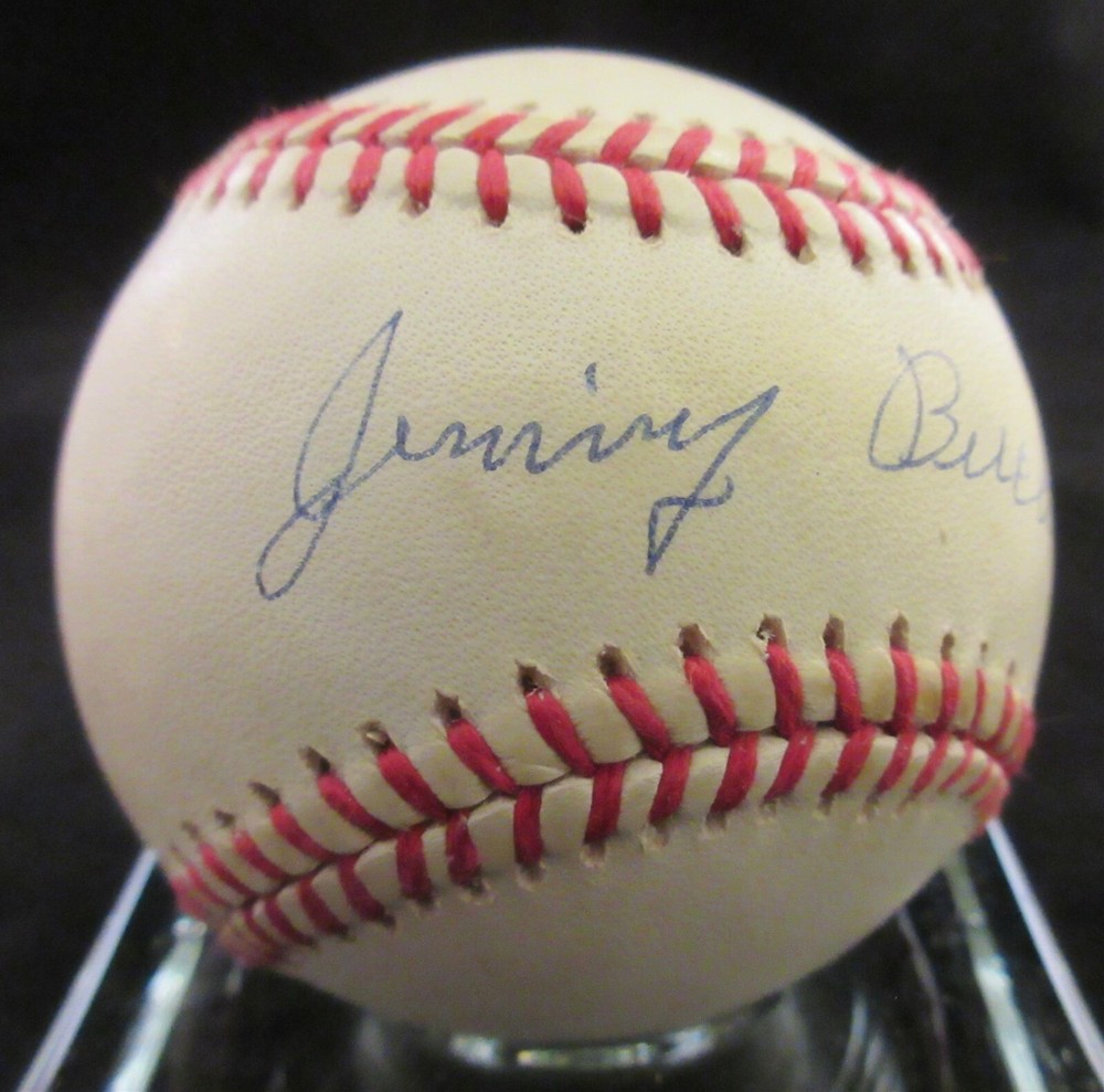 Jimmy Bucher Signed NL Baseball - Beckett BAS