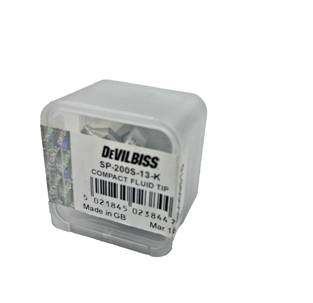 DeVILBISS SP-200S-13-K Compact Spray Gun Part Fluid Nozzle Tip 1.3mm