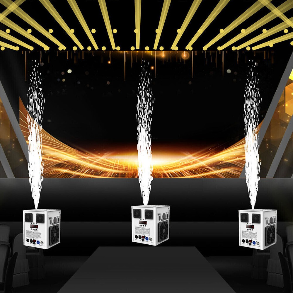 2PCS 700W Cold Spark Firework Machine DMX Special Effect Wedding W/Flight Case