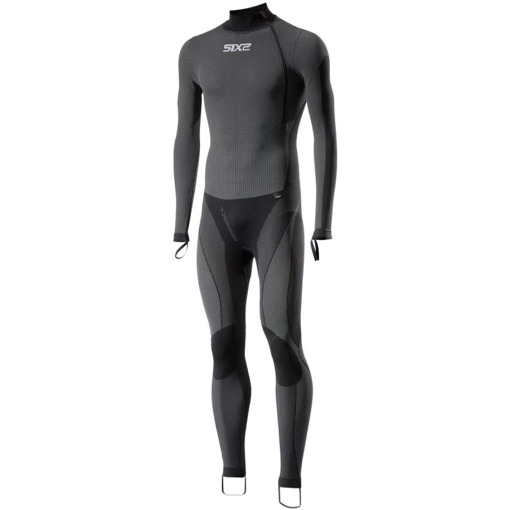 SixS 4 Season Turtleneck Undersuit Base Layer Suit Black Carbon