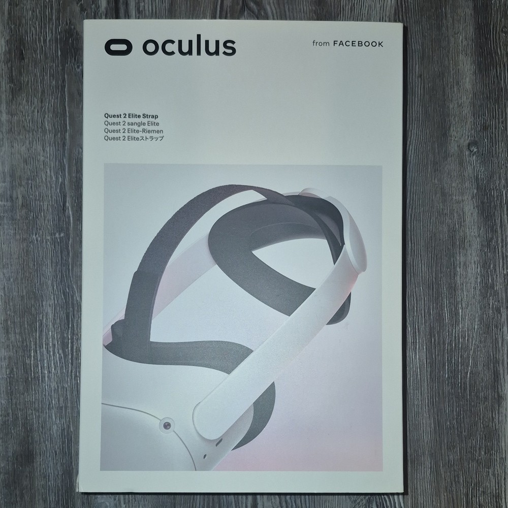 Oculus Elite Strap Head Strap for Quest 2 VR Headset White Black 301-00375-01