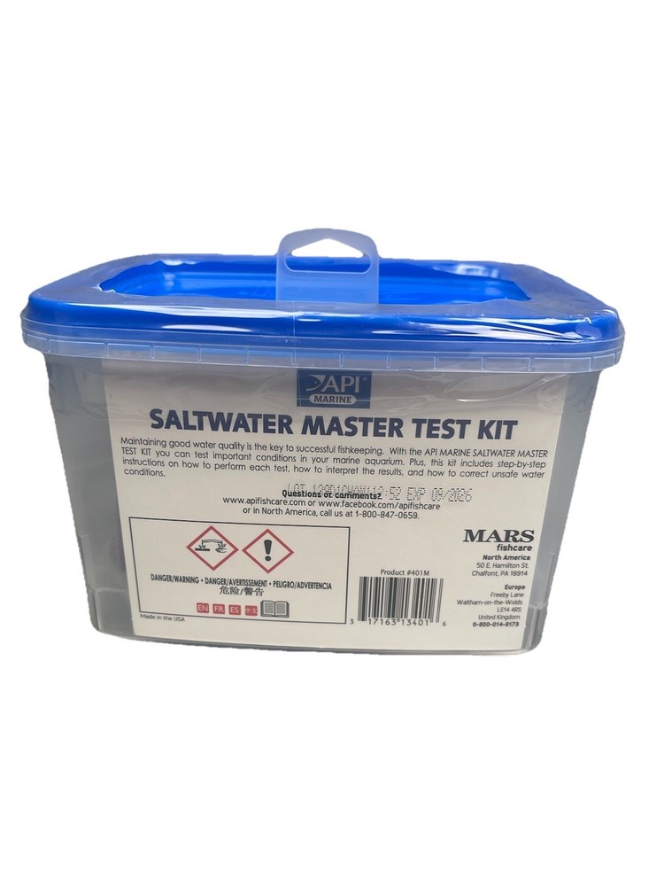 API Saltwater Master Test Kit 550+ Marine Tests pH Ammonia Nitrite Nitrate