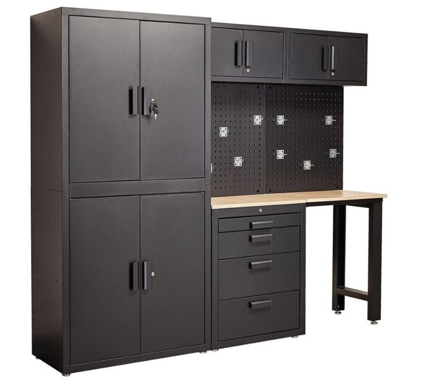 Draper Single Garage Workstation MS100 Storage Tools Lockable Black Garage 44009