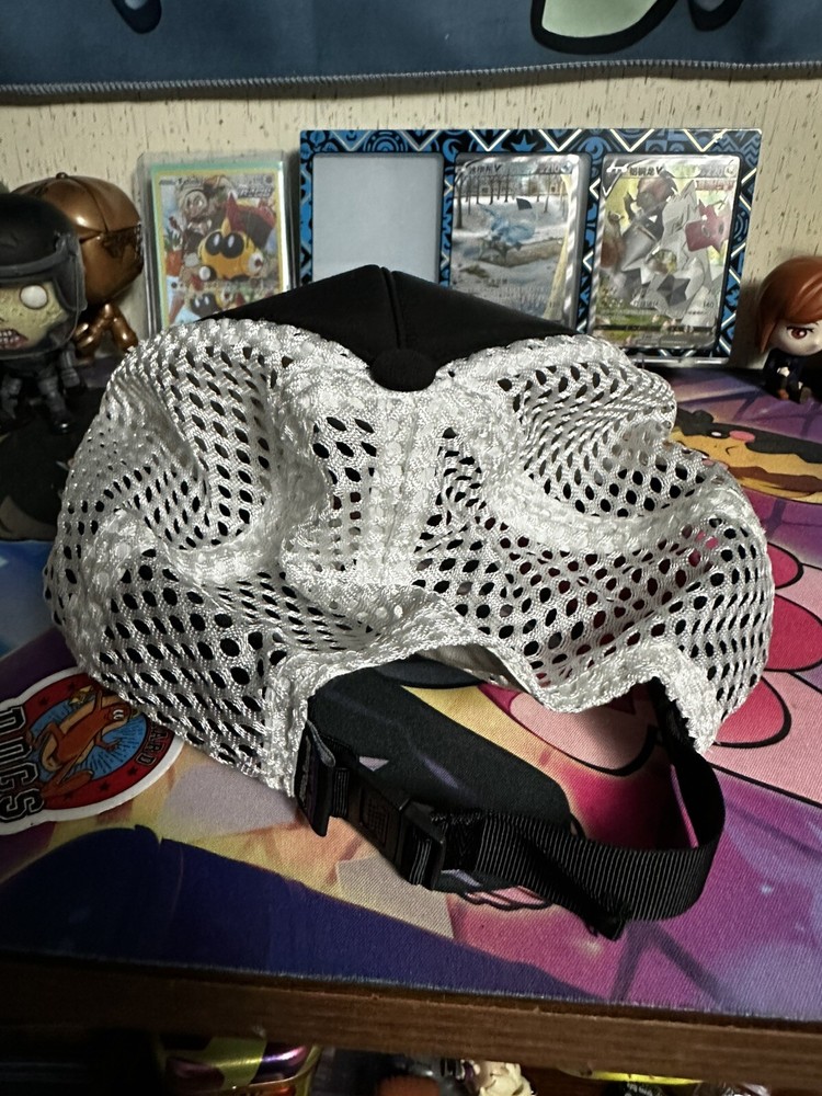 Patagonia Duckbill 5-Panel Cap Mesh Running Cycling Hat Strapback Black White