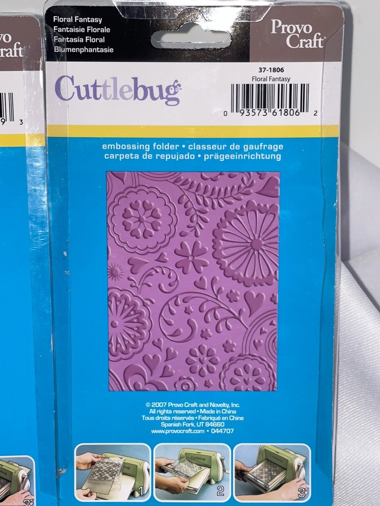 Cuttlebug Provo Craft 5 Embossing Folders 1 Die