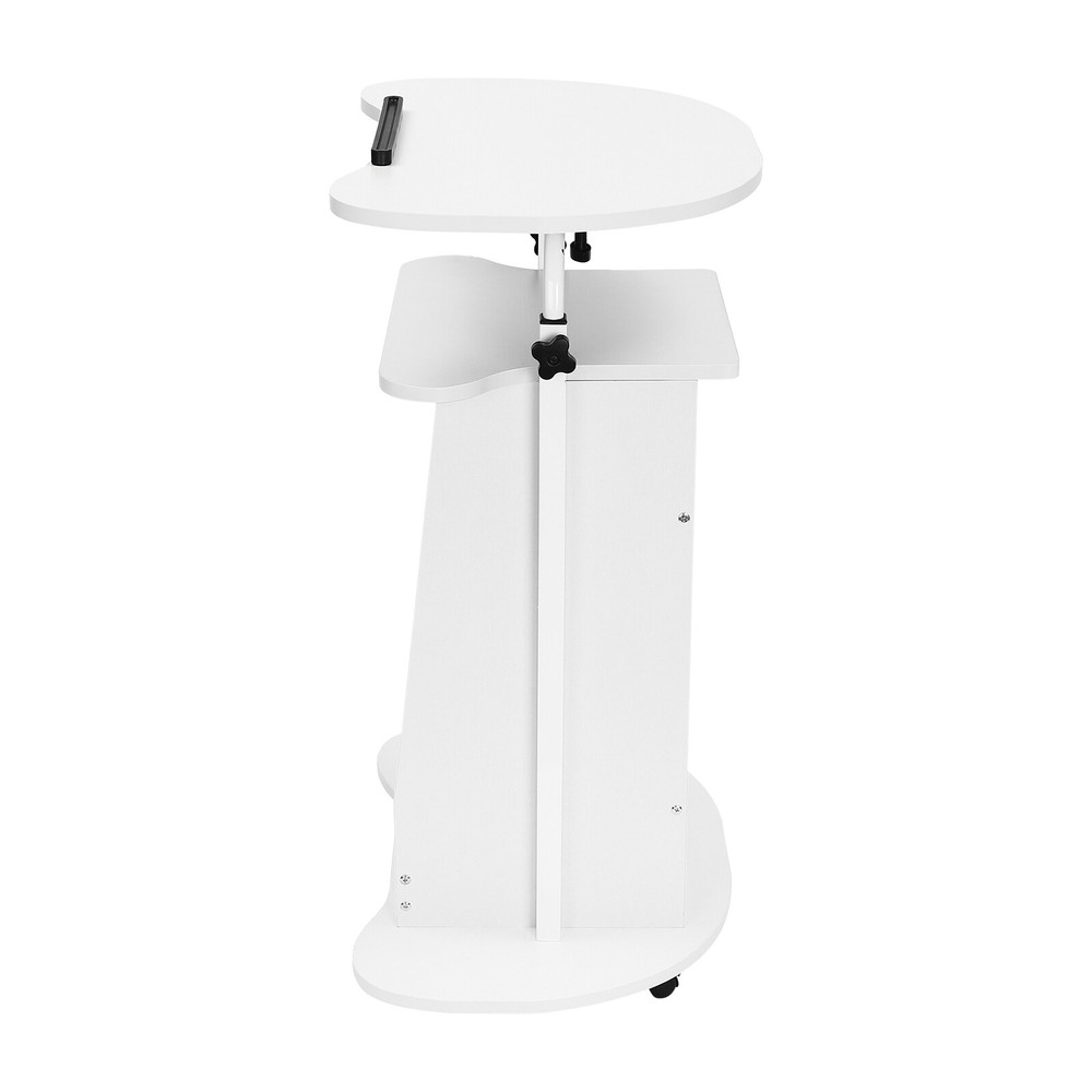 Height Adjustable Mobile Presentation Stand - Versatile Sit-to-Stand Desk