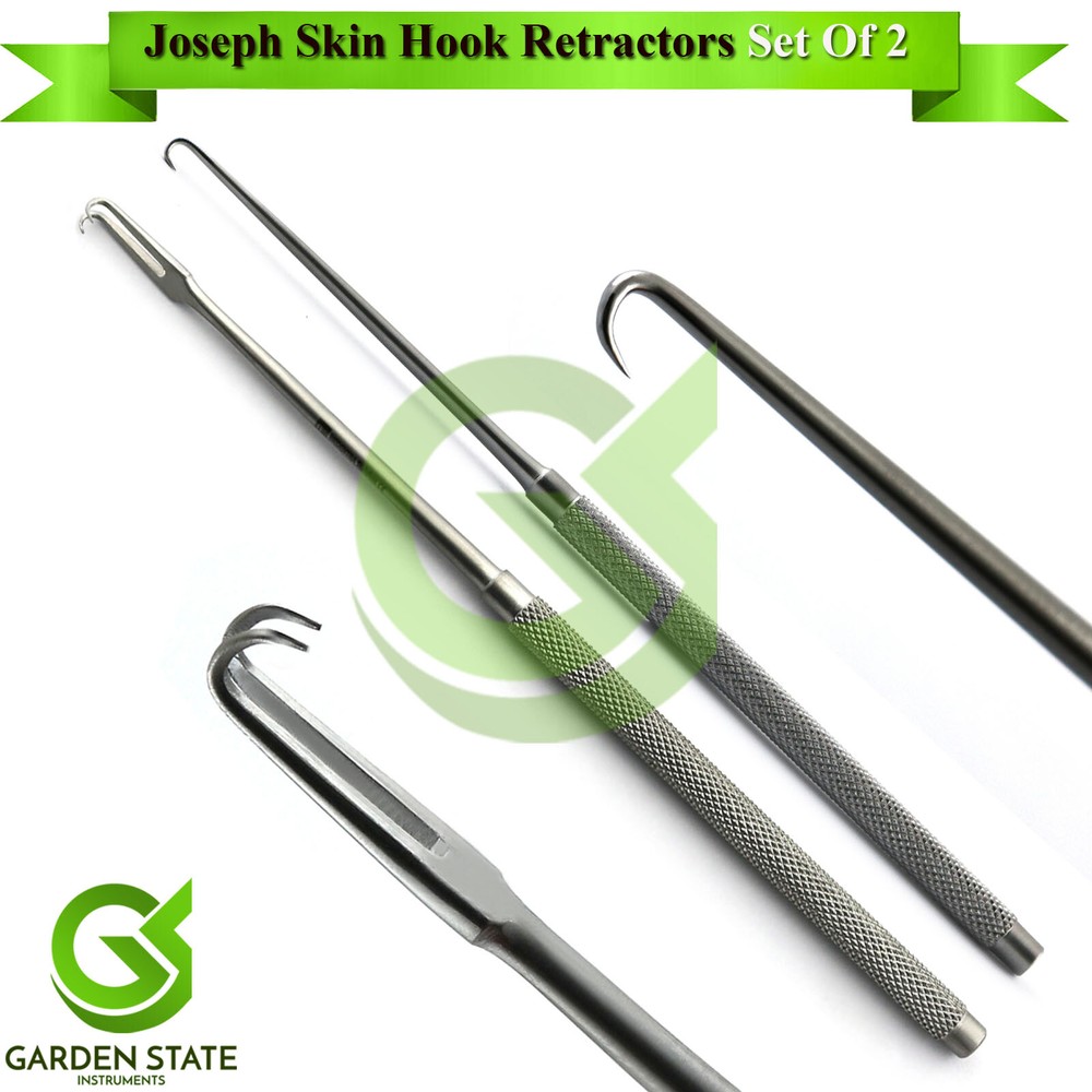 Joseph Skin Hook Single / Double Sharp Prong  Microsurgery Gilie Tissue Hook