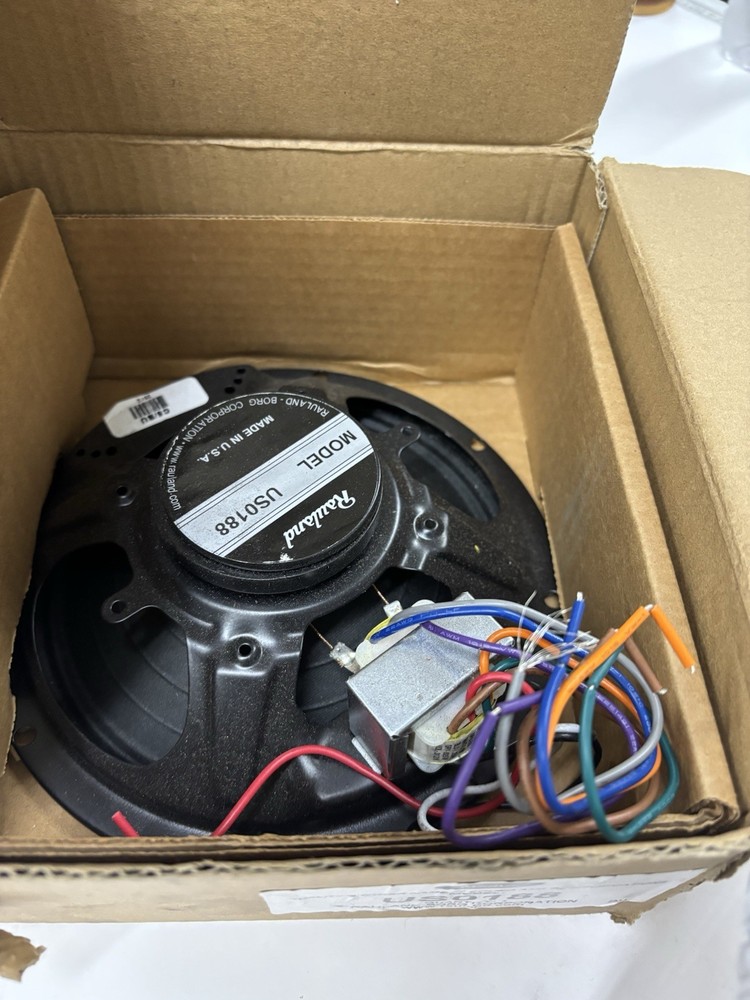 Rauland Borg 8" Dual Cone Intercom Speaker Assembly Model USO188 Black