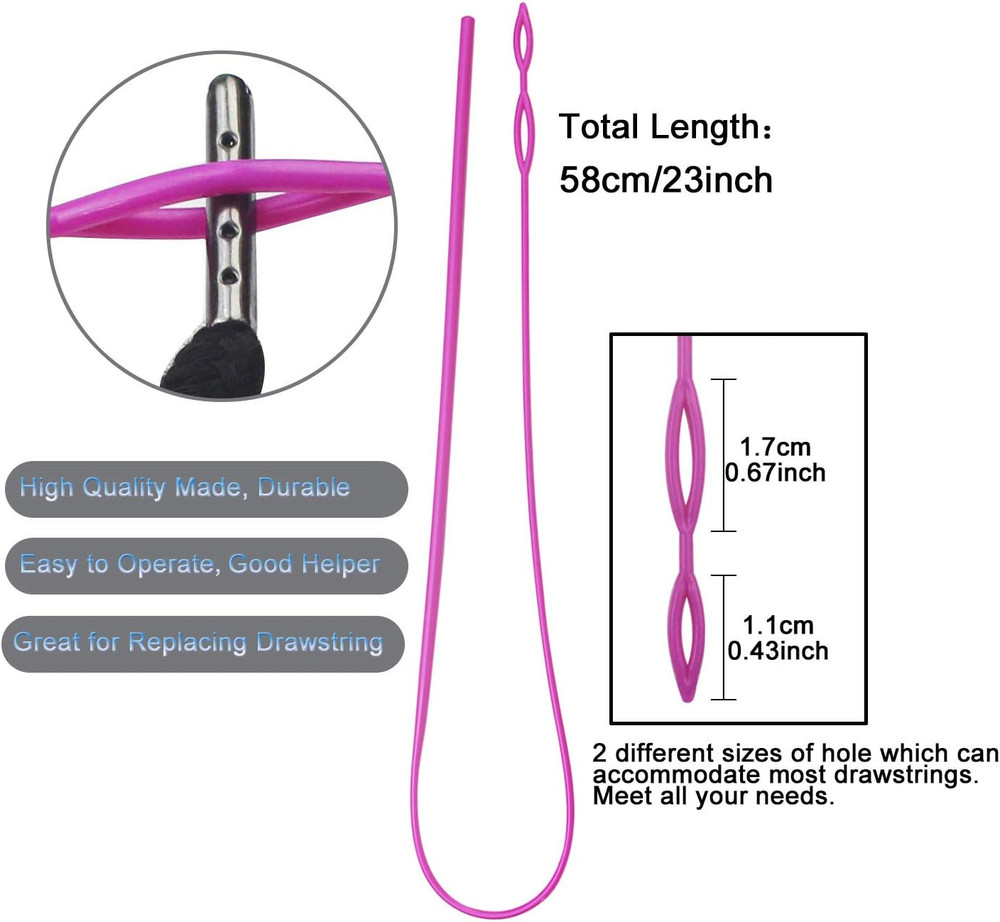 8 Pieces Drawstring Cords Replacement Drawstrings with Easy Threaders for Swe...
