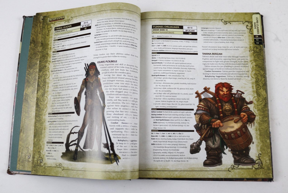 Pathfinder NPC Codex, 1st Print Hardcover Good Condition