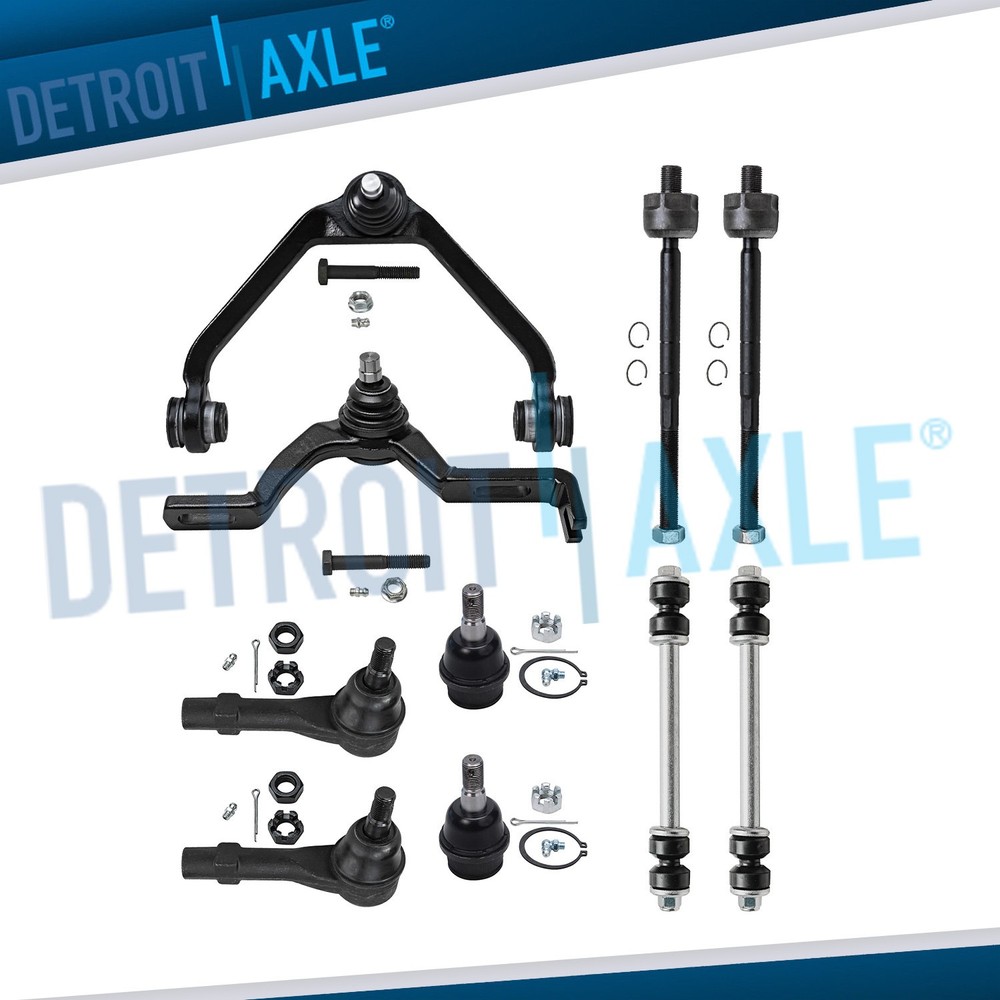 10pc Front Upper Control Arms Sway Bars Tie Rods Kit for Explorer Ranger B2500