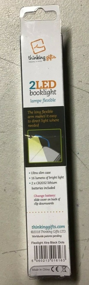 Flexilight Xtra Black Dots Book Light by Thinking Gifts - NEW