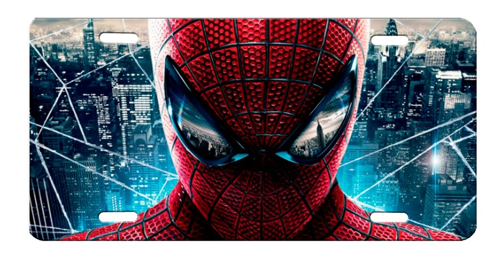 Spiderman High Gloss Aluminum License Plate Variations