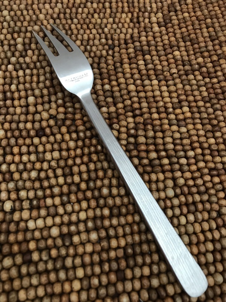 Retroneu FOLIAGE No Black Handcrafted Stainless Lines Round Tip DINNER FORK
