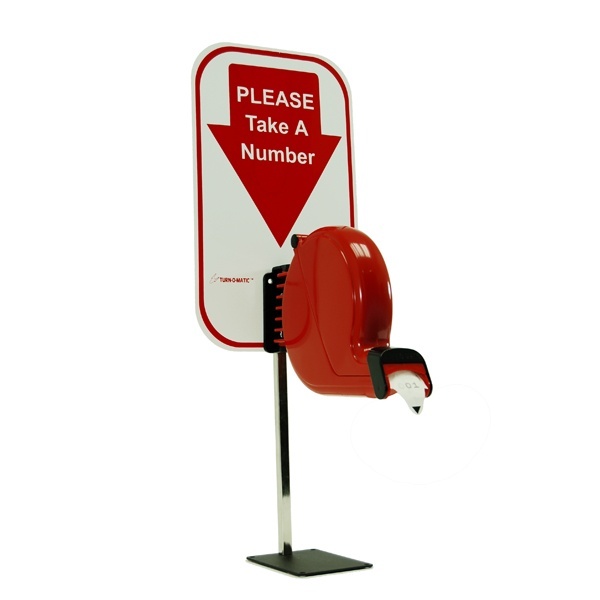 2-Digit Take A Number System with Counter Top Ticket Dispenser