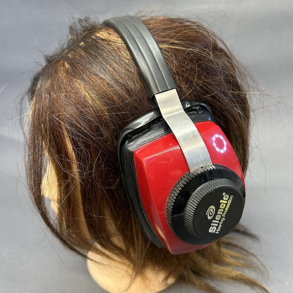 SILENCIO Shooting Noise Range Earmuffs Ear Protection Red Adjustable