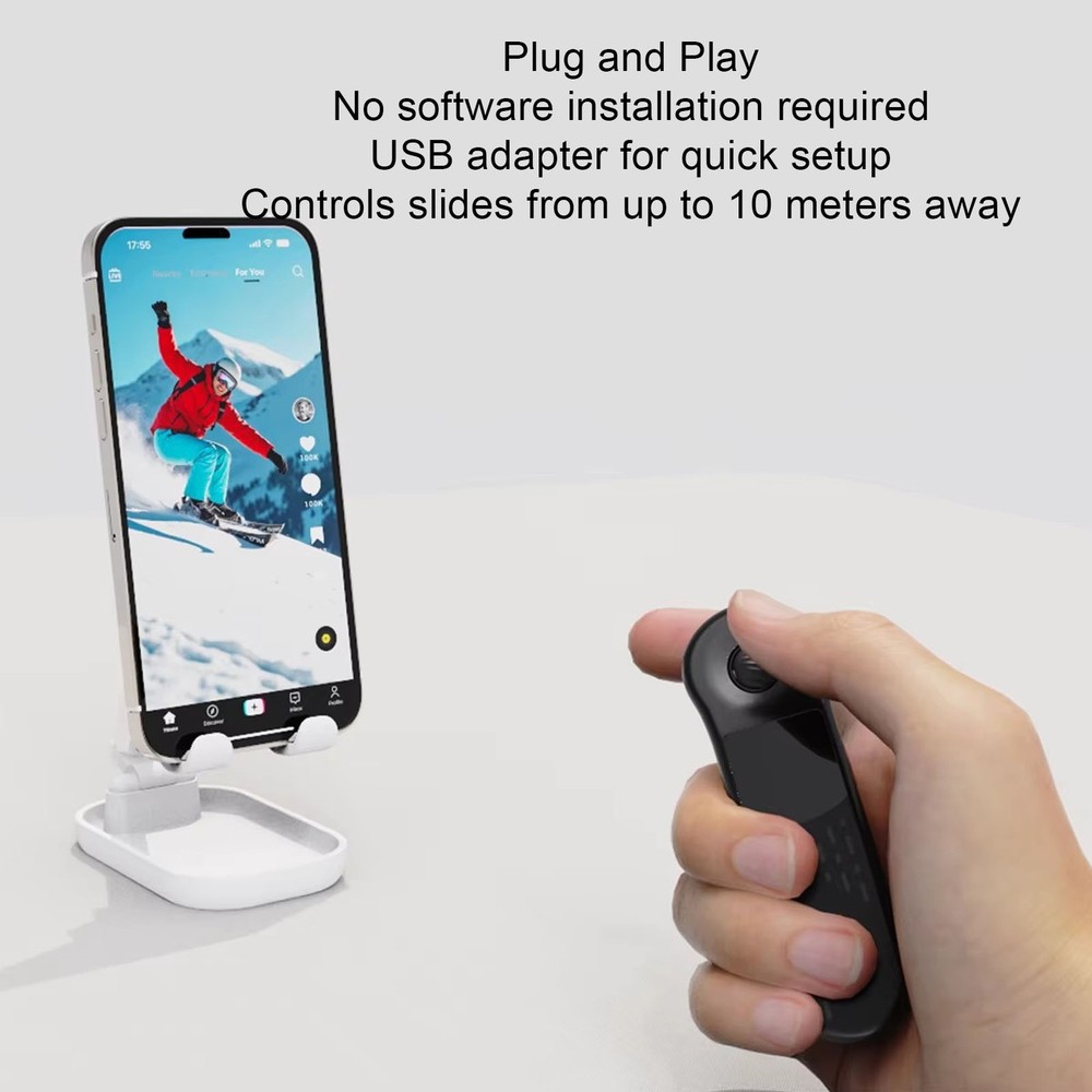 Rechargeable Wireless Presenter Remote For Effortless Presentations GRNE