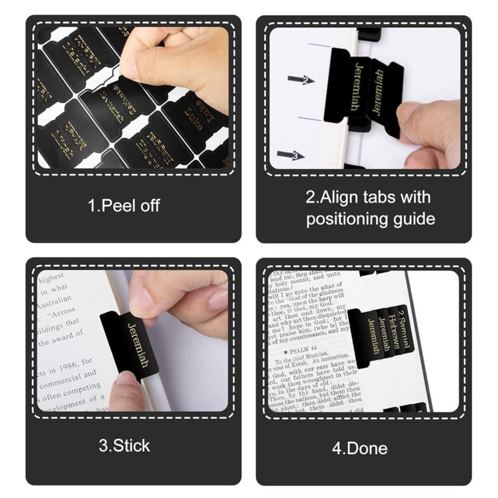 Easy To Read Bible Tabs 75 Laminated Large Print Index Tabs for Easy Navigation