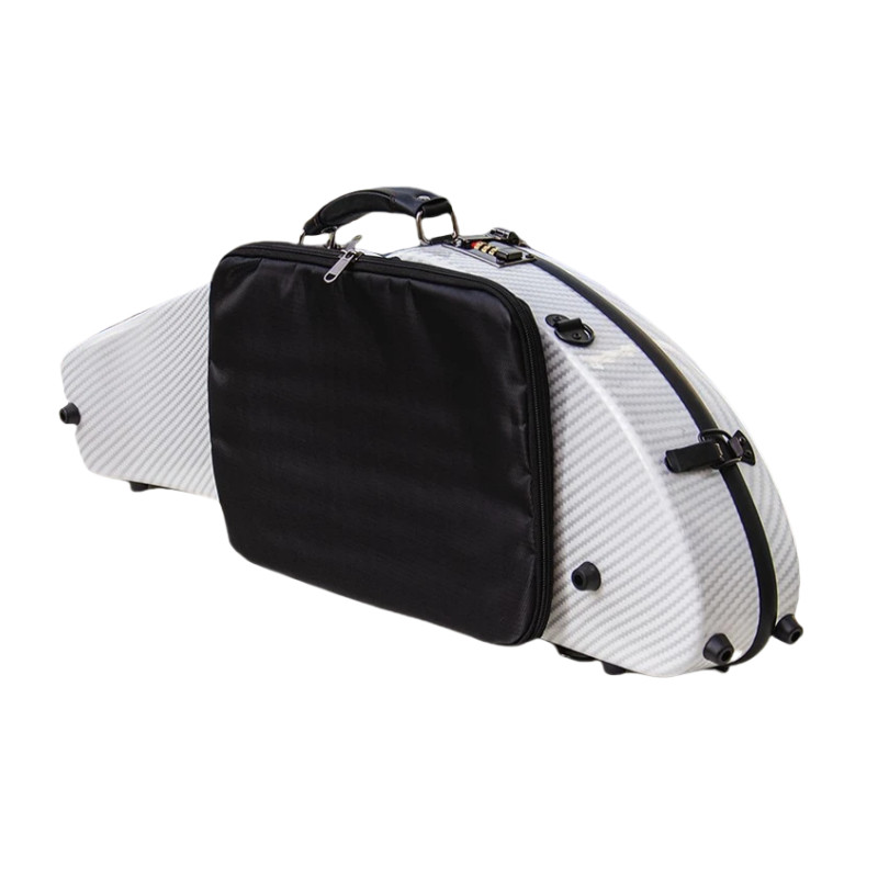 White Violin Case/Box 4/4 Carbon Composite Two Code Lock Light 1.8kg