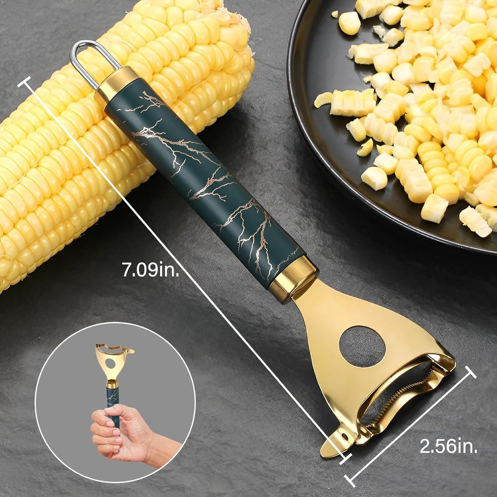 Cobb Gobbler Corn Peeler(2-Pack) – Stainless Steel Corn Kernel Stripper Tool，Lab