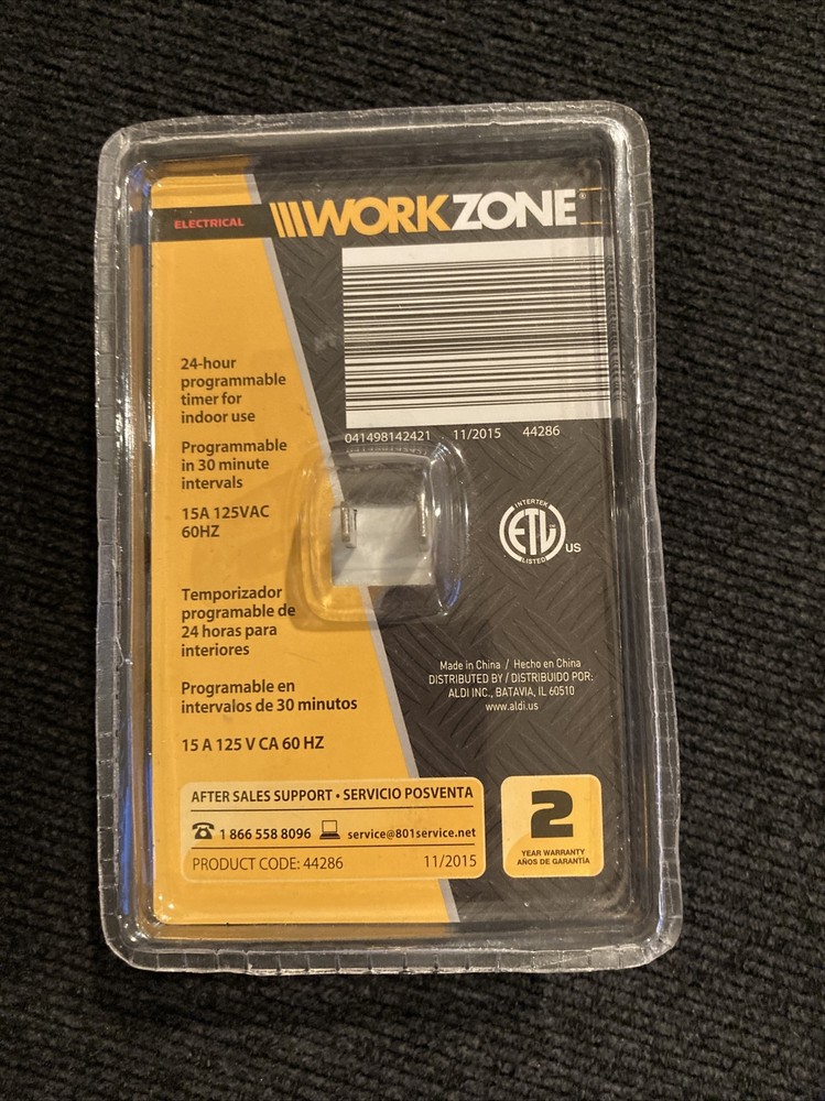 Woods WorkZone 24-Hour Mechanical Timer Programmable for Indoor Use