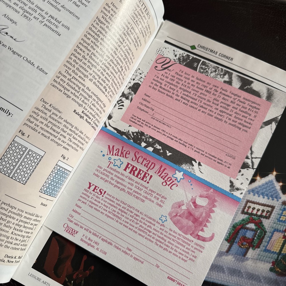 1993Plastic Canvas Magazine 21 Craft Projects Nutcracker, Candlestick Santa *AV