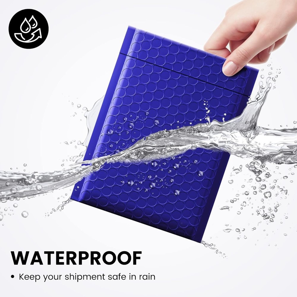 100 Pcs Royal Blue Bubble Mailers 6x10