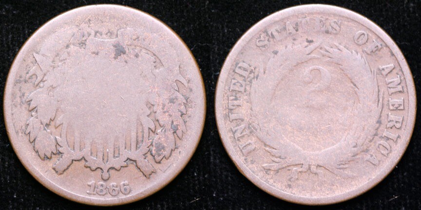 1866 Two Cent Piece