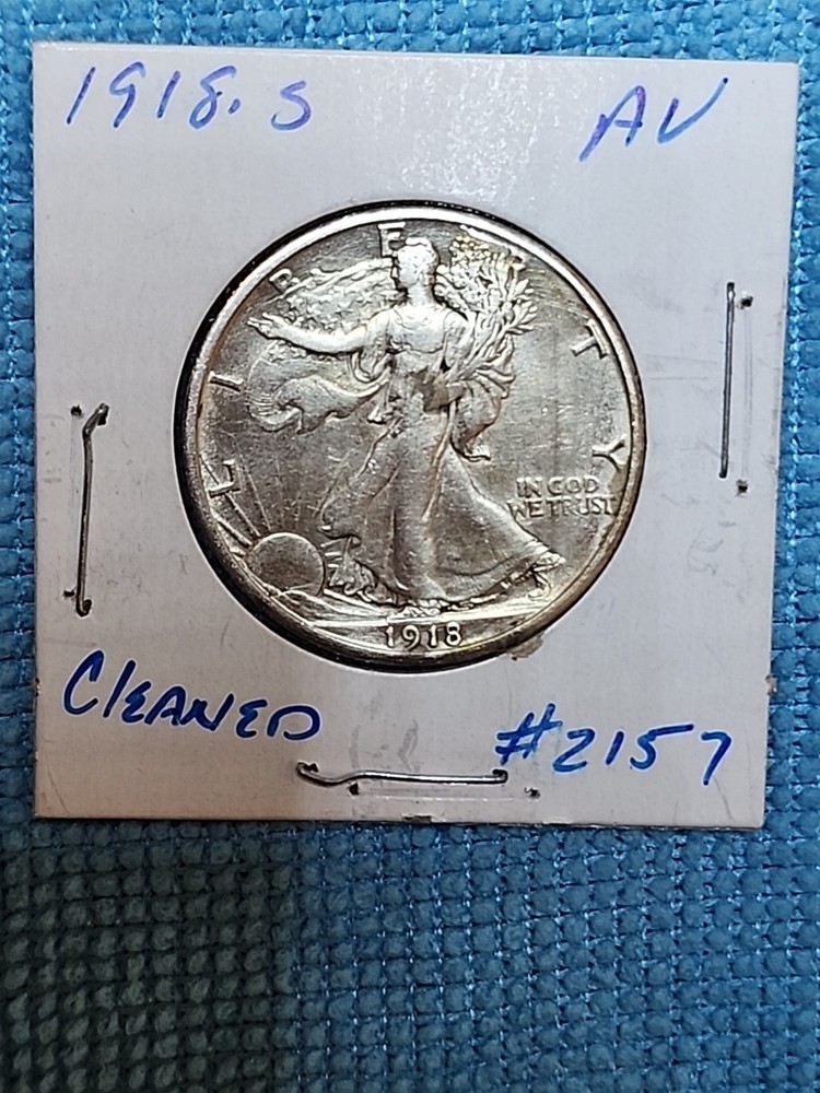 1918-S Walking Liberty Half Dollar ■ AU ■ #2157