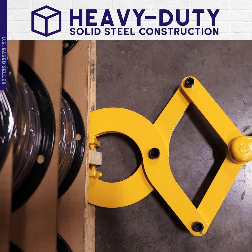 Pallet Puller Clamp 6000lb Forklift Chain Grabber Hook Heavy Duty Tool