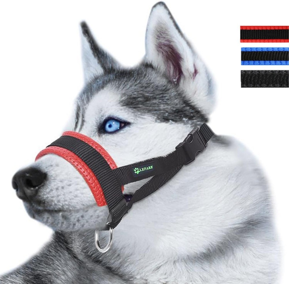Nylon Dog Muzzle Small,Medium,Large Dogs Prevent from Biting,Barking &