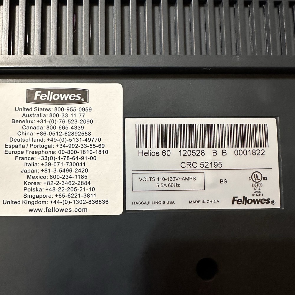 Fellowes Helios 60 Thermal Binding Machine Silver Tested/Works | With Power Cord