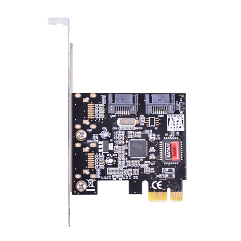 PCIe X1 to 2 Port SATA 2.0 3G/bps RAID Controller Card SIL3132 Chipset
