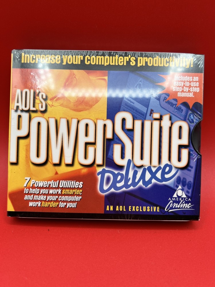 AOL Powersuite Deluxe Millennium Edition Sealed Vintage Software